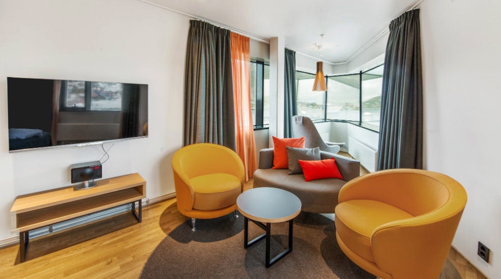 Elegant junior suite at The Edge Hotel in Tromso