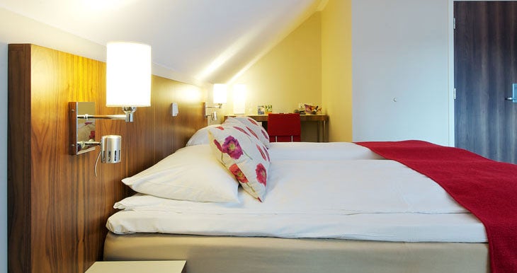 Cosy single hotel room at Quality Grand Hotel in Kristiansund