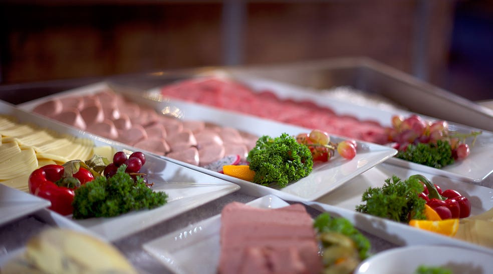 Cold meats and cheese buffet at Atlantic Hotel in Sandefjord