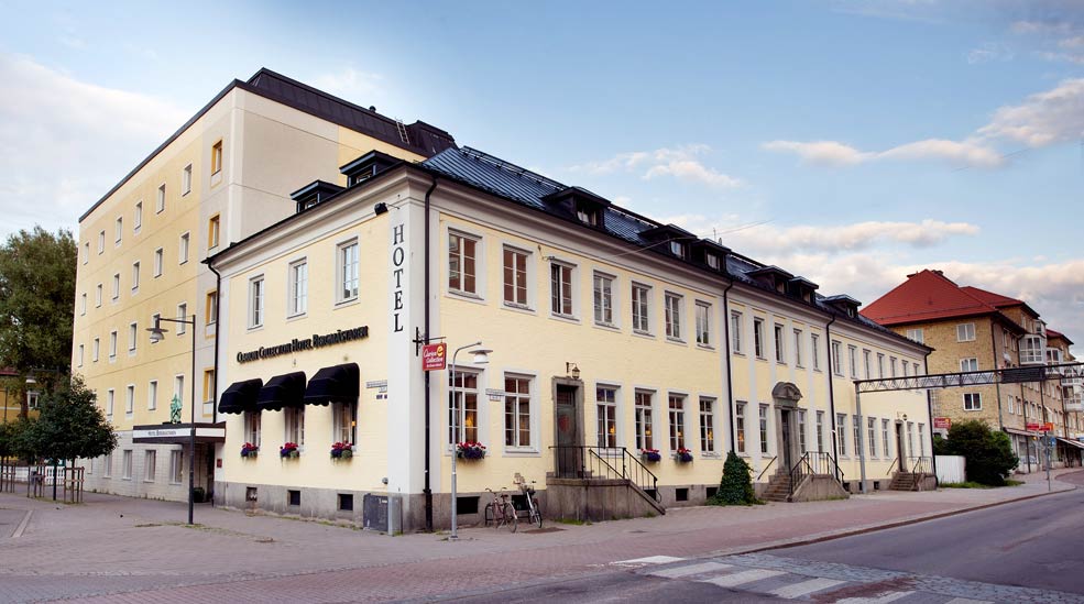 The facade of the Bergmestaren Hotel in Falun