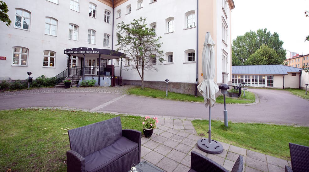 Outdoor area outside Bilan Hotel in Karlstad