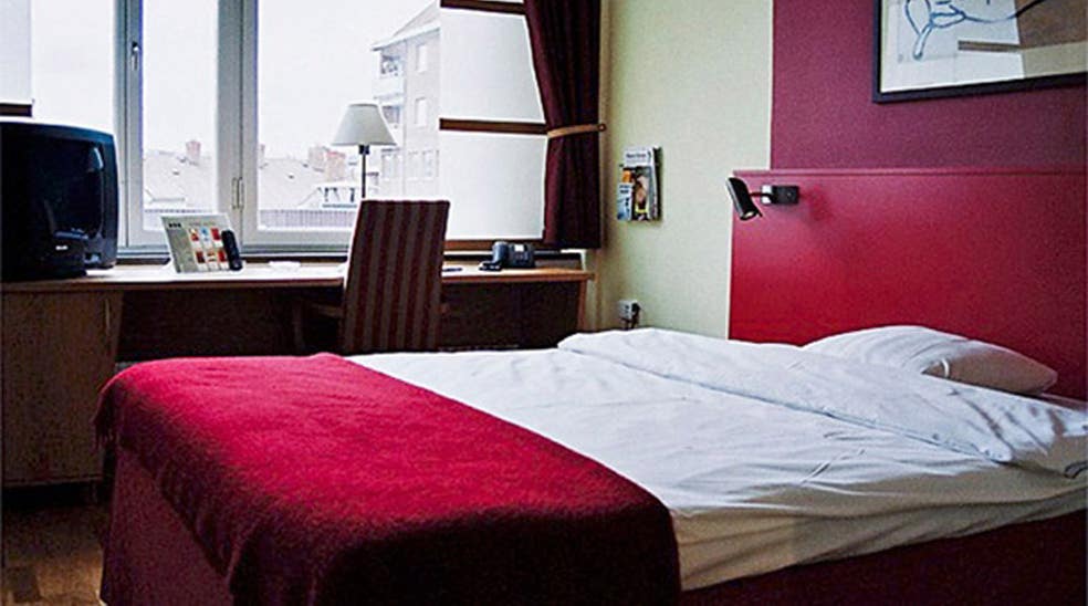 Bright and spacious single room with a view at Drott Hotel in Karlstad