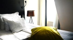 Bright and stylish moderate double hotel room at Plaza Hotel in Karlstad