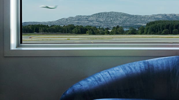 Suite with a perfect view of Bergen airport at Bergen Airport Hotel in Bergen 