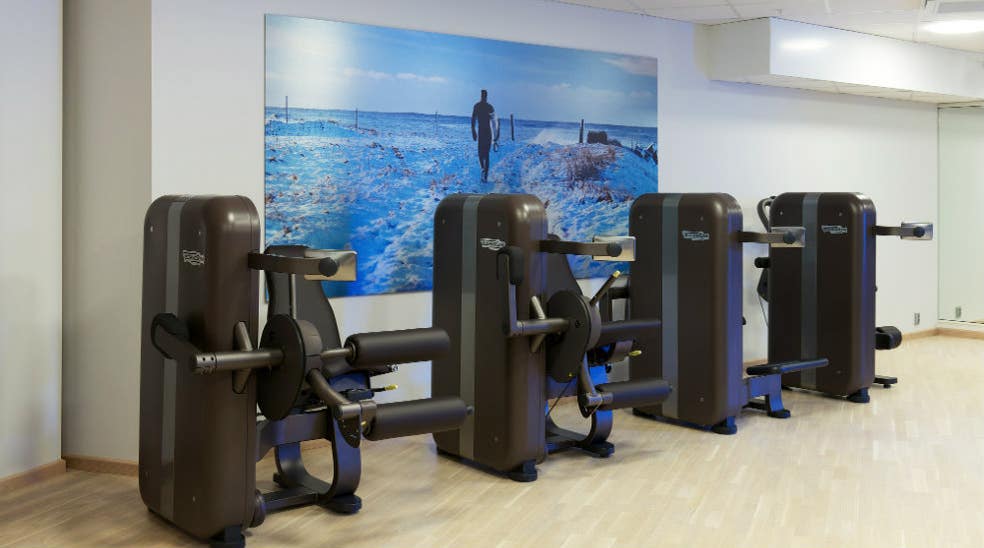 Modern and well-equipped gym at Energy Hotel in Stavanger
