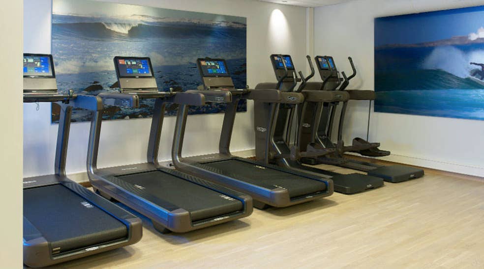 The gym facilities includes state of the art fitness machines at Energy Hotel in Stavanger