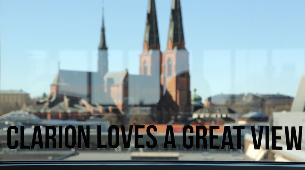 Enjoy the amazing view of the Uppsala Cathedral at Gillet Hotel in Uppsala