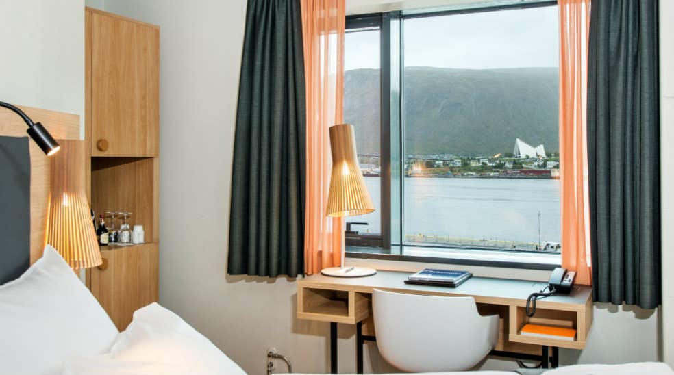Superior room with a great view of the inlet at The Edge Hotel in Tromso