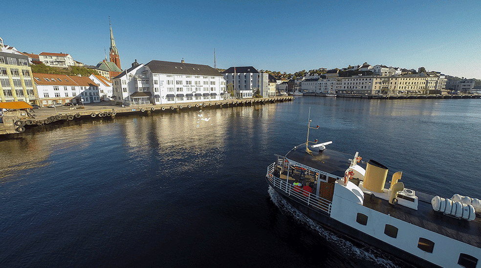 The nearby attractions include the cathedral and harbour at Tyholmen Hotel in Arendal