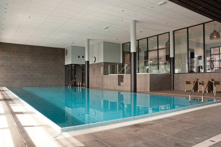 Large indoor pool at Norrefjell Ski & Spa Hotel in Norrefjell