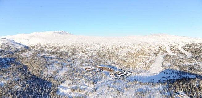 Aerial photo of Norrefjell and the Norrefjell Ski & Spa Hotel in Norrefjell