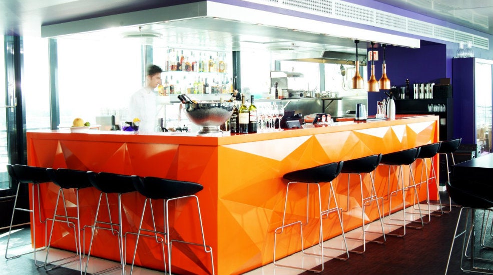 Hip bar area at the Quality Hotel 33 in Oslo