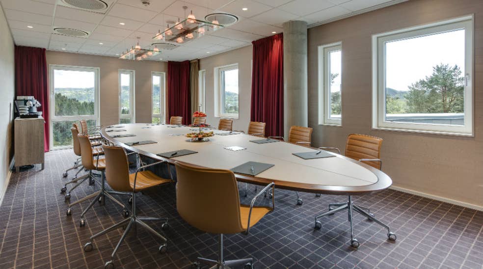 Executive style meeting room at Quality Edvard Hotel in Bergen
