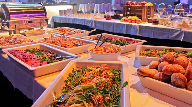 Fresh and tasteful salad buffet at Quality Hotel Friends in Solna