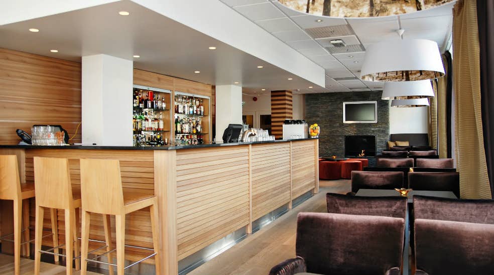 Hip and minimalistic bar at Quality Grand Hotel in Kristiansund