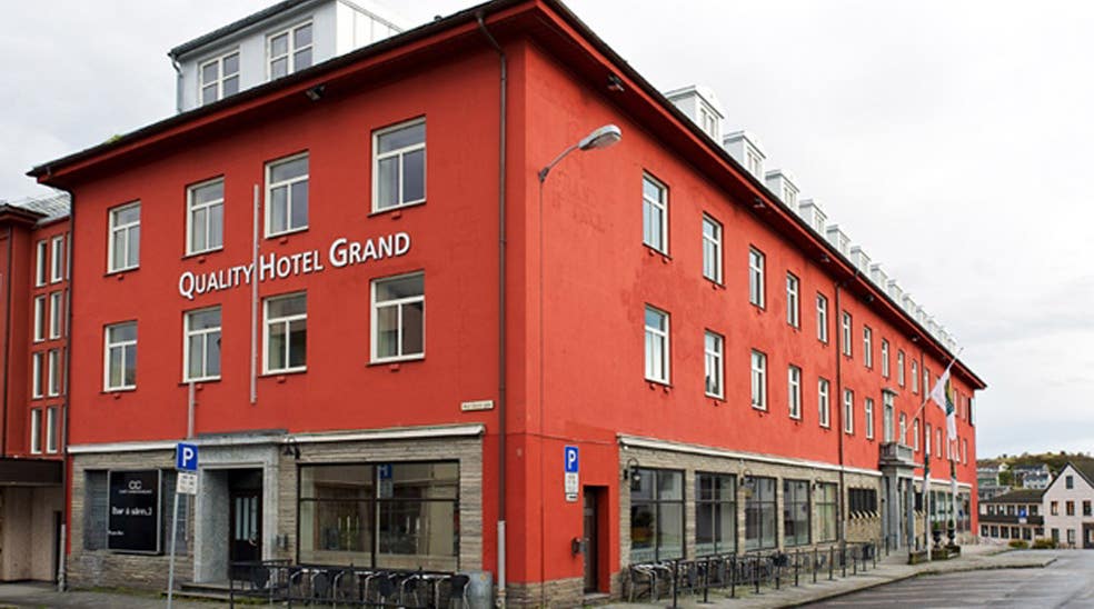 The hotel facade of the Quality Grand Hotel in Kristiansund