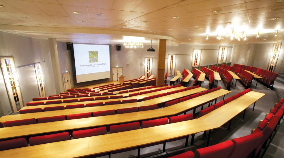 The Auditoriet conference facility with space for 220 participants at Quality Olavsgaard Hotel in Skjetten