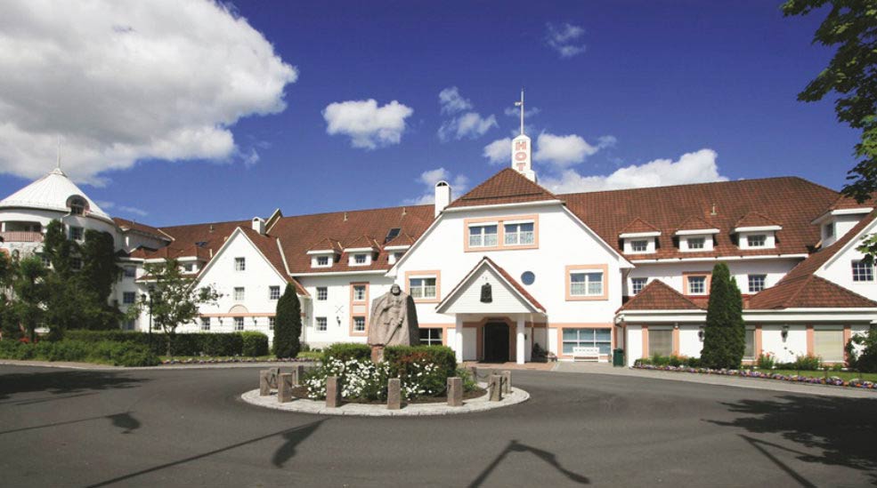 The remarkable facade and entrance area of the Quality Olavsgaard Hotel in Skjetten