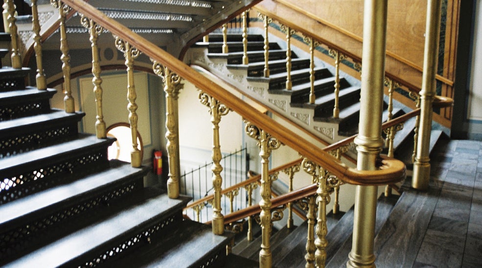 Elegant stairway at Quality Statt Hotel in Hudiksvall